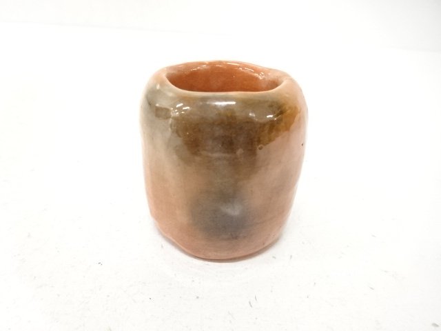 SALE!! JAPANESE COLLECTIBLE / ARTIST-MADE AKA-RAKU LID REST