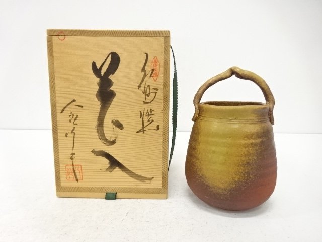 SALE!! JAPANESE TEA CEREMONY / KISHU WARE HANAIRE FLOWER VASE / ARTISAN WORK