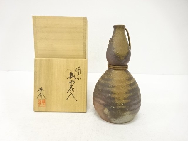 SALE!! JAPANESE TEA CEREMONY / BIZEN WARE HANAIRE FLOWER VASE / ARTISAN WORK