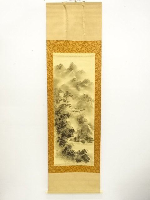 SALE!! JAPANESE COLLECTIBLE / BY RIZAN OGURA: INK-AND-WASH LANDSCAPE PAINTING