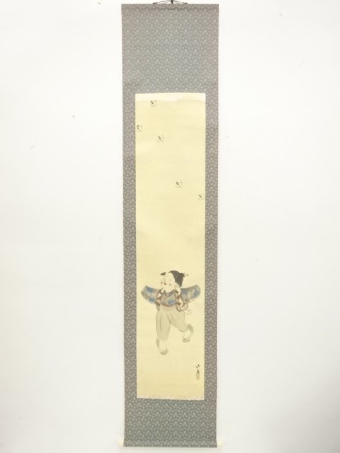 SALE!! JAPANESE COLLECTIBLE / FūKO-HITSU: PAINTING OF A BOY / ORIGINAL BRUSHW