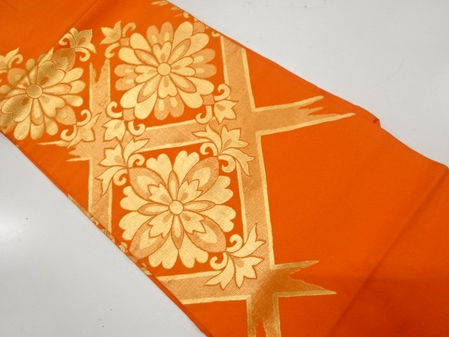 SALE!! JAPANESEKIMONO / ANTIQUE FLORAL PATTERN WOVEN NAGOYA OBI (WEARABLE)