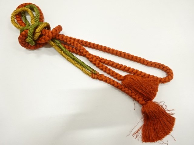 SALE!! JAPANESE KIMONO / HAND-TIED OBIJIME