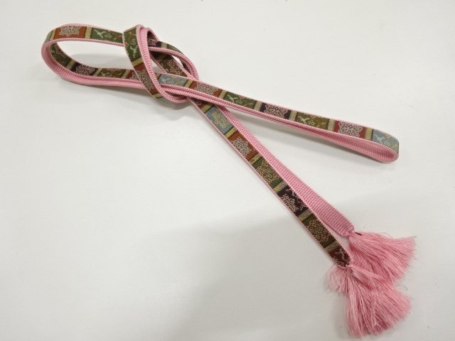 SALE!! JAPANESE KIMONO / HAND-TIED OBIJIME