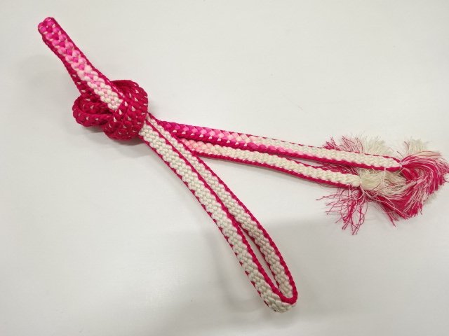 SALE!! JAPANESE KIMONO / HAND-TIED OBIJIME