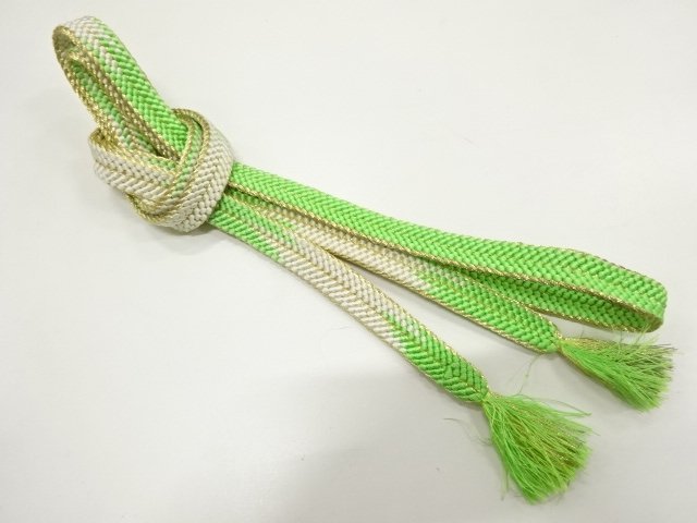 SALE!! JAPANESE KIMONO / HAND-TIED OBIJIME