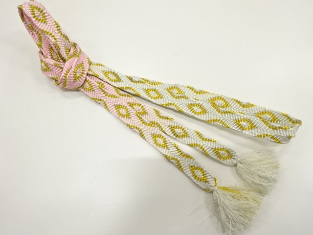 SALE!! JAPANESE KIMONO / HAND-TIED OBIJIME