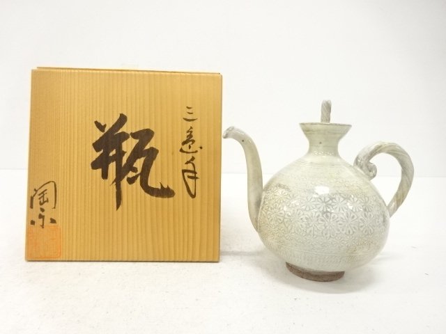 JAPANESE POTTERY / MISHIMADE / JAR 