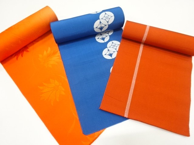 SALE!! JAPANESE KIMONO / ANTIQUE BOLT FOR OBI / SET OF 3