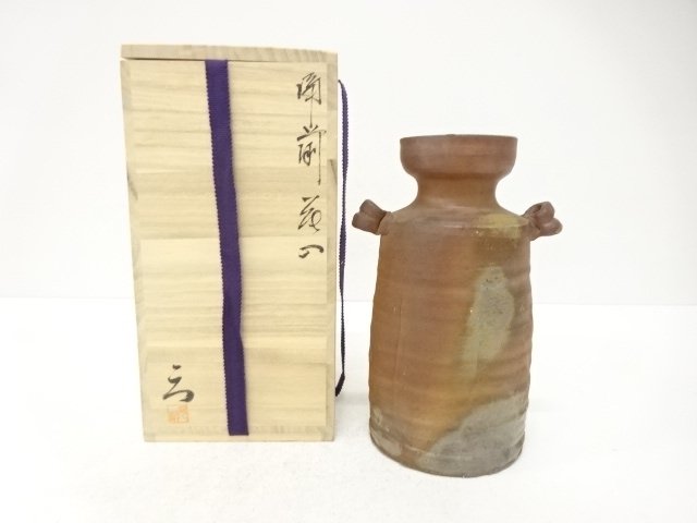 SALE!! JAPANESE TEA CEREMONY / BIZEN WARE HANAIRE FLOWER VASE / ARTISAN WORK