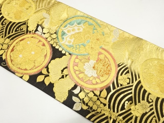 SALE!! JAPANESE FUKURO OBI FOR FURISODE / WOVEN SAKURA