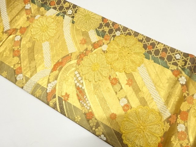 SALE!! JAPANESE FUKURO OBI FOR FURISODE / WOVEN SAKURA