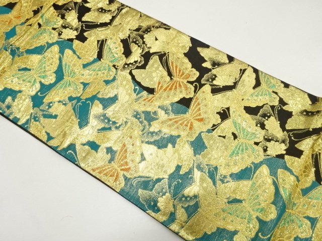 SALE!! JAPANESE FUKURO OBI FOR FURISODE / WOVEN BUTTERFLY