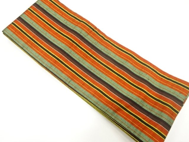 SALE!! JAPANESE KIMONO / HANHABA OBI / WOVEN STRIPE