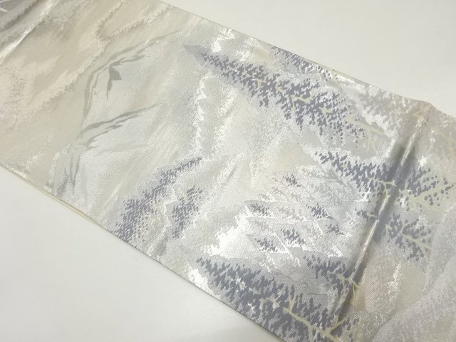 SALE!! JAPANESE KIMONO / ANTIQUE FUKURO OBI / WOVEN DISTANT MOUNTAINS