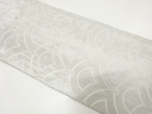 SALE!! JAPANESE KIMONO / ANTIQUE AOI-NAMI PATTERN WOVEN SHITA OBI (MATERIALS)