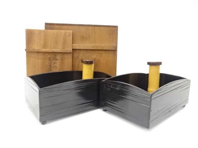 SALE!! JAPANESE COLLECTIBLE / BLACK TABACCO TRAY / LACQUERY 