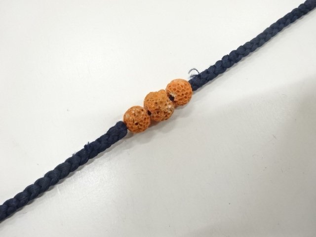 SALE!! JAPANESE KIMONO / ANTIQUE CORAL OBIDOME (SASH CLIP)・ HAND-TIED OBIJIME