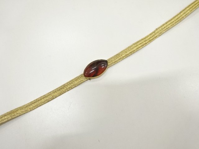 SALE!! JAPANESE KIMONO / ANTIQUE AMBER OBIDOME (SASH CLIP)・ SET