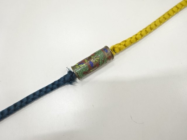 SALE!! JAPANESE KIMONO / ANTIQUE SHIPPO OBIDOME (SASH CLIP)・ HAND-TIED OBIJIM