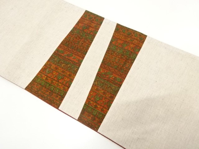 SALE!! JAPANESE KIMONO / FUKURO OBI / COTTON / FLOWER SARASA 