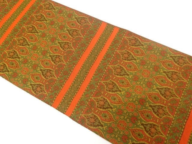 SALE!! JAPANESE KIMONO / FUKURO OBI / ZENTSU / WOVEN FLOWER SARASA
