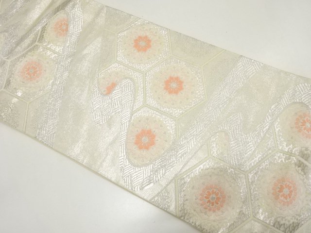 SALE!! JAPANESE KIMONO / ANTIQUE FUKURO OBI / FLOWER / TORTOISESHELL PATTERNS