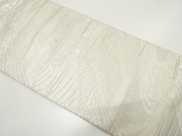 SALE!! JAPANESE KIMONO / ANTIQUE FLOWING WATER PATTERN WOVEN FUKURO OBI (MATE