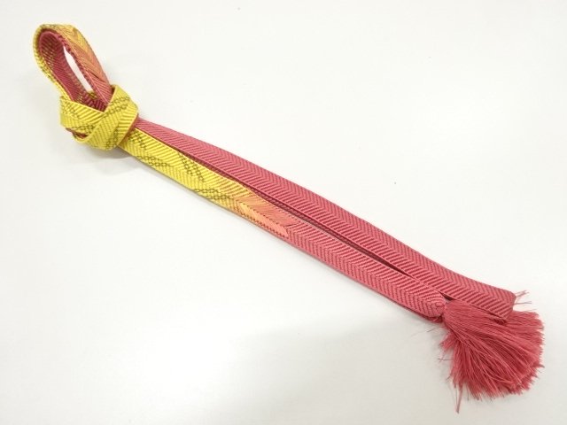 SALE!! JAPANESE KIMONO / HAND-TIED OBIJIME