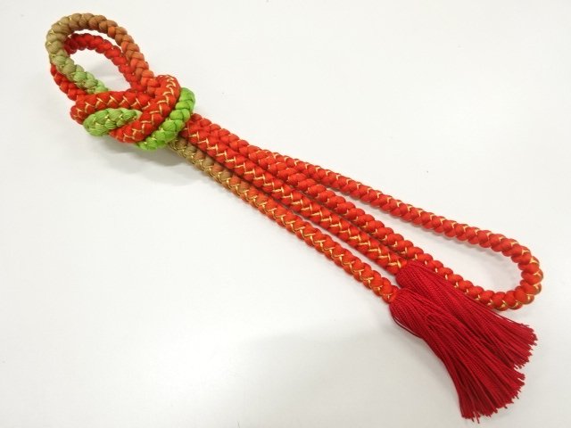 SALE!! JAPANESE KIMONO / HAND-TIED OBIJIME