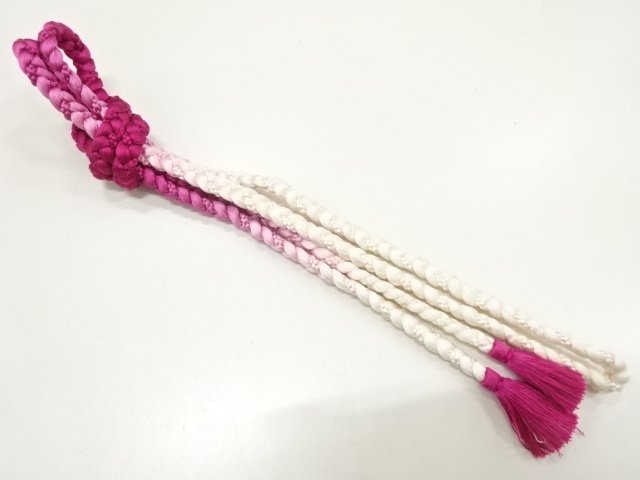 SALE!! JAPANESE KIMONO / HAND-TIED OBIJIME