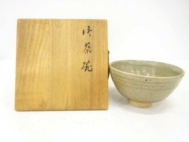 SALE!! JAPANESE TEA CEREMONY / TEA BOWL CHAWAN / ASH GLAZE / ARTISAN WORK 