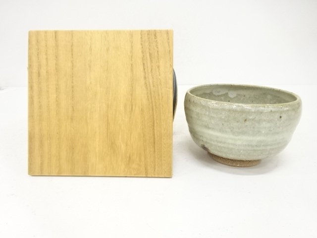 SALE!! JAPANESE TEA CEREMONY / TEA BOWL CHAWAN / ASH GLAZE / ARTISAN WORK 
