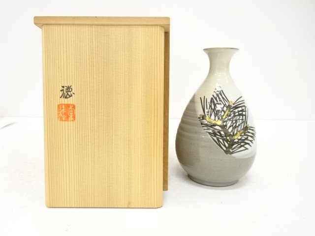 SALE!! JAPANESE POTTERY / KYO WARE / FLOWER VASE / ARTISAN WORK 