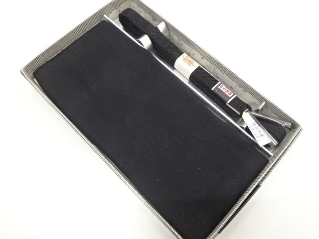 SALE!! JAPANESE KIMONO / UNUSED FOR MOURNING OBIAGE・HAND-TIED OBIJIME SET