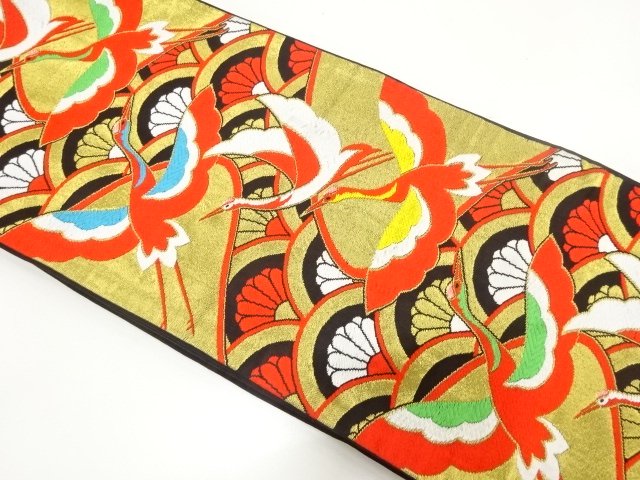 SALE!! JAPANESE KIMONO / OBI FOR KIDS / WOVEN CRANE & SEIGAIHA 