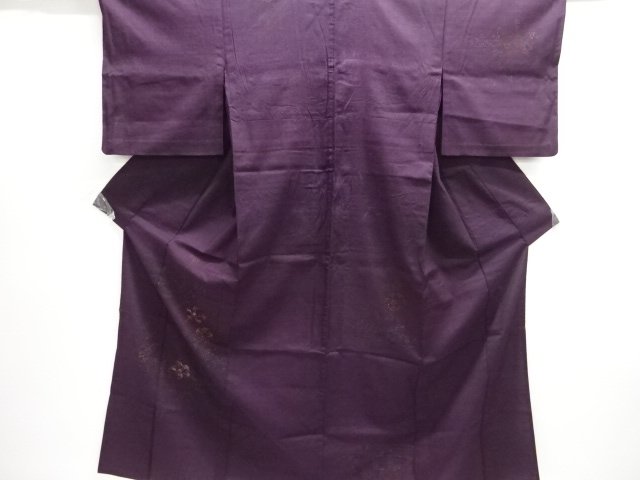SALE!! JAPANESE KIMONO / ANTIQUE HITOE KIMONO / SILK / TSUMUGI / EMBROIDERY / FLOWER