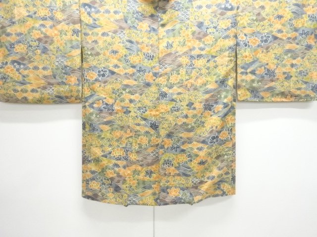 SALE!! JAPANESE KIMONO / HAORI COAT / CLASSICAL FLOWER PATTERN 