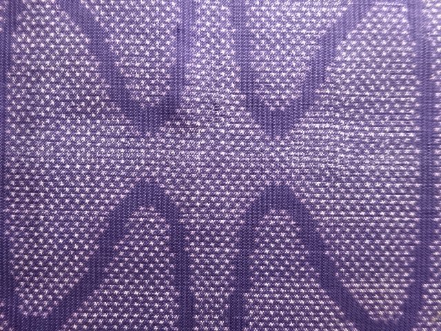 SALE!! JAPANESE KIMONO / ANTIQUE KIMONO / OSHIMA TSUMUGI (5 maruki) / WOVEN ABSTRACT