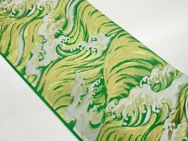 SALE!! JAPANESE FUKURO OBI / WOVEN ROUGH WAVE