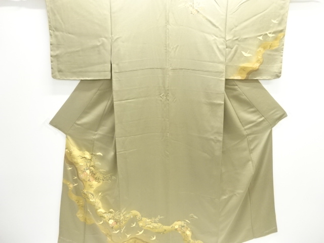 SALE!! JAPANESE KIMONO / HOMONGI / SILK / MIST & CHAYATSUJI