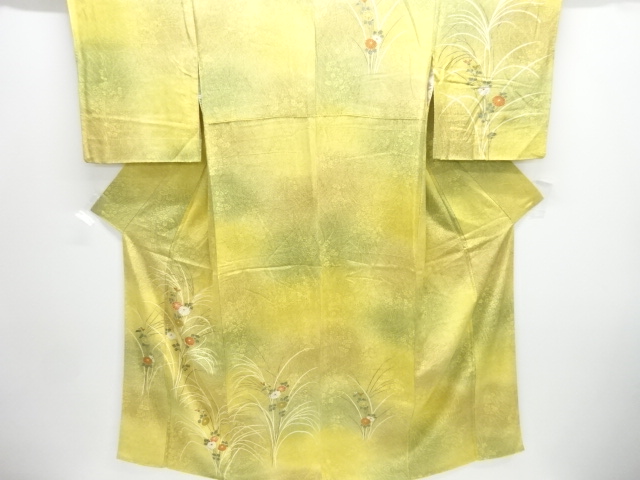 SALE!! JAPANESE KIMONO / HOMONGI / SILK / AUTUMN PLANTS