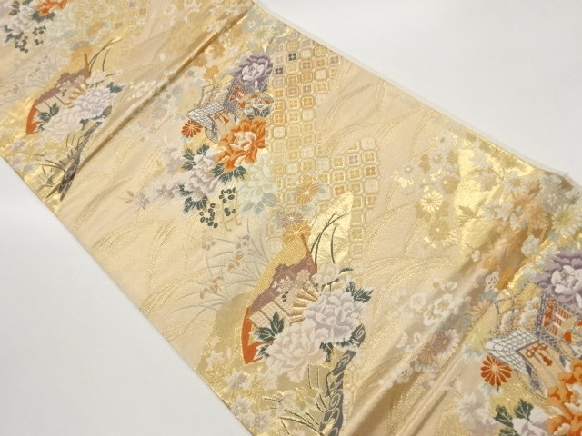 SALE!! JAPANESE KIMONO / FUKURO OBI / SILK / WOVEN TRADITIONAL PATTERN