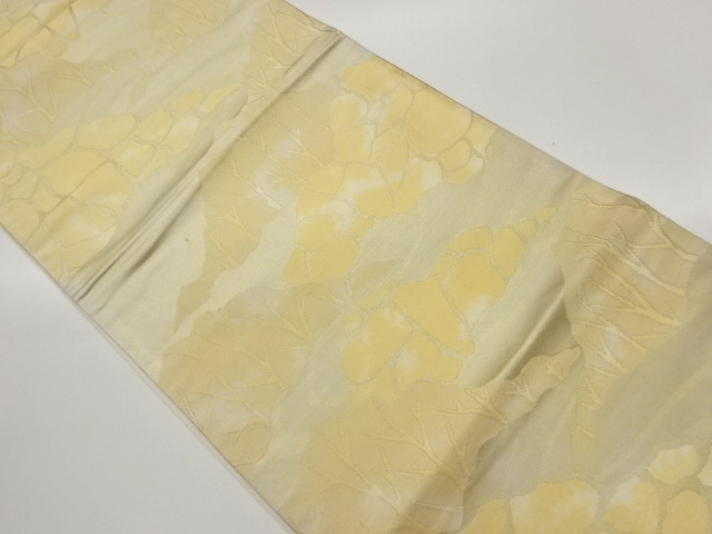 SALE!! JAPANESE KIMONO / FUKURO OBI / SILK / WOVEN STREAM & ABSTRACT ROCKS & TREES