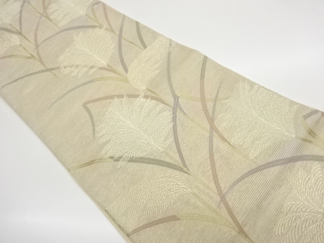 SALE!! JAPANESE FUKURO OBI FOR SUMMER / WOVEN PLANTS