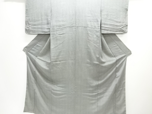 SALE!! JAPANESE KIMONO / ANTIQUE KIMONO / TAISHO ROMAN STYLE / SILK / KINSHA / SMALL GRID & FLOWERS