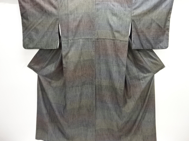 SALE!! JAPANESE KIMONO / SILK / TSUMUGI / WOVEN STRIPE