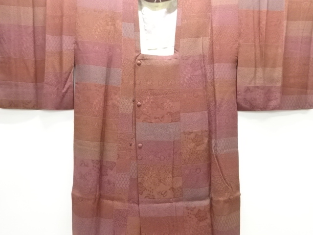 SALE!! JAPANESE MICHIYUKI COAT / WOVEN FLORAL PLANTS