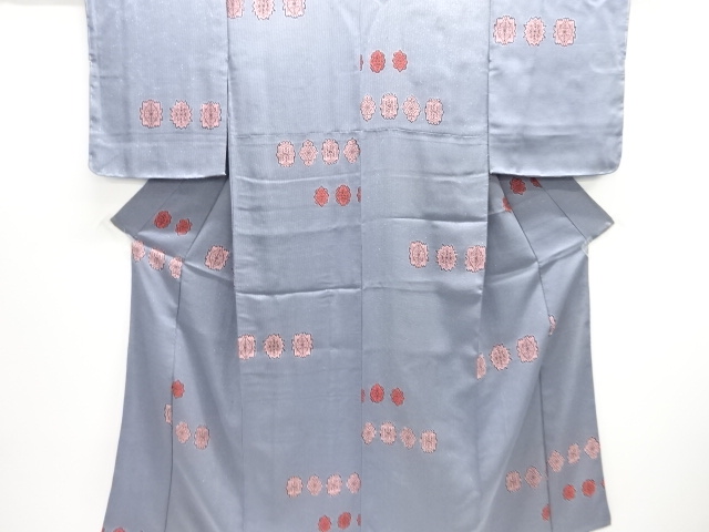 SALE!! JAPANESE KIMONO / ANTIQUE KIMONO / TAISHO ROMAN STYLE / SILK / WOVEN FLOWER CREST