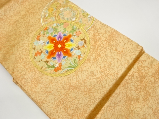 SALE!! JAPANESE KIMONO / FLOWER / GRASS EMBROIDERY NAGOYA OBI